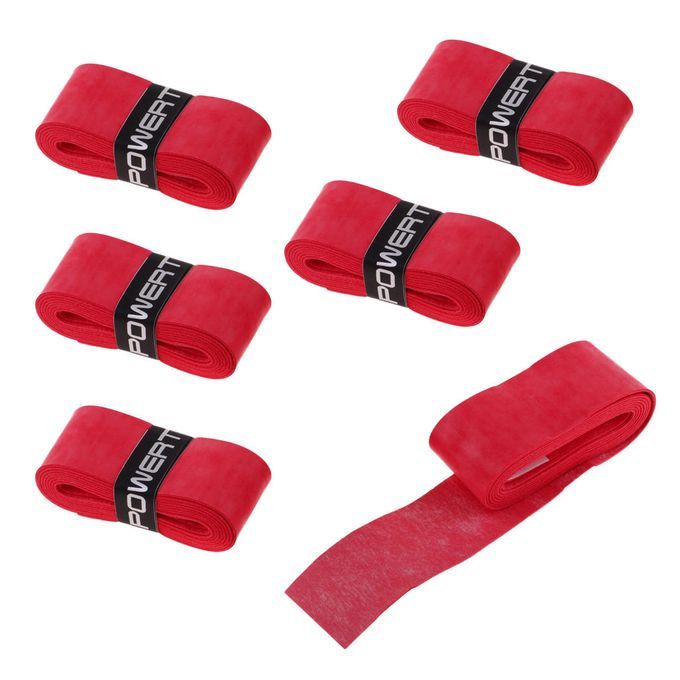 6x Tennis Racket Anti-Slip Grip Tape For Sport Badminton Squash Red