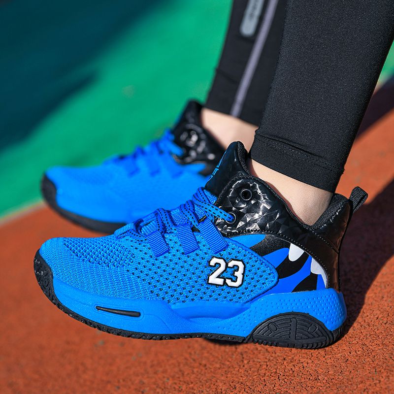 Boys Basketball Shoes Breathable Anti Slip Sports Trainers
