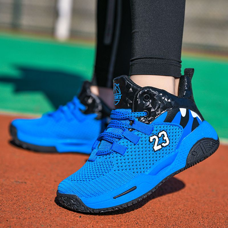 Boys Basketball Shoes Breathable Anti Slip Sports Trainers