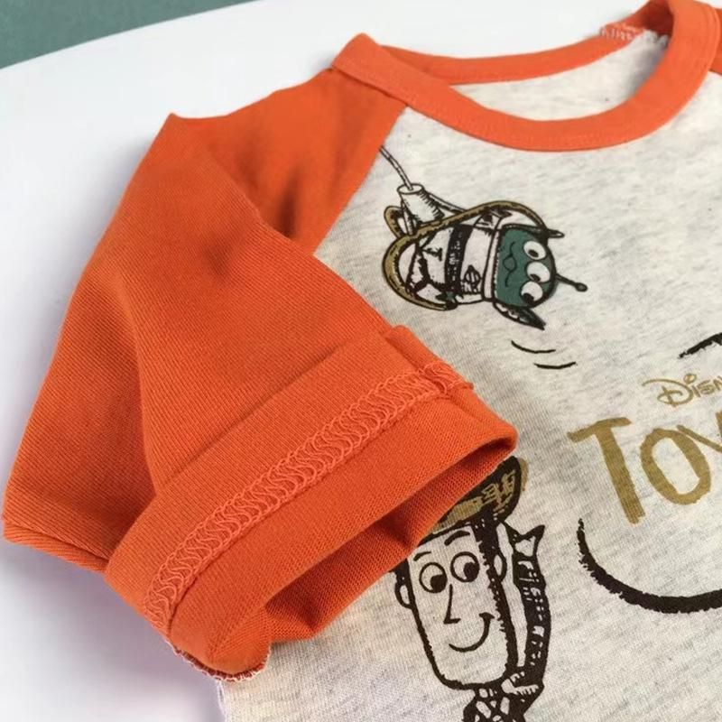 Boys And Girls Baby's Top Cotton Cropped Sleeves T-Shirt Cartoon Thousand Fun Spring And A