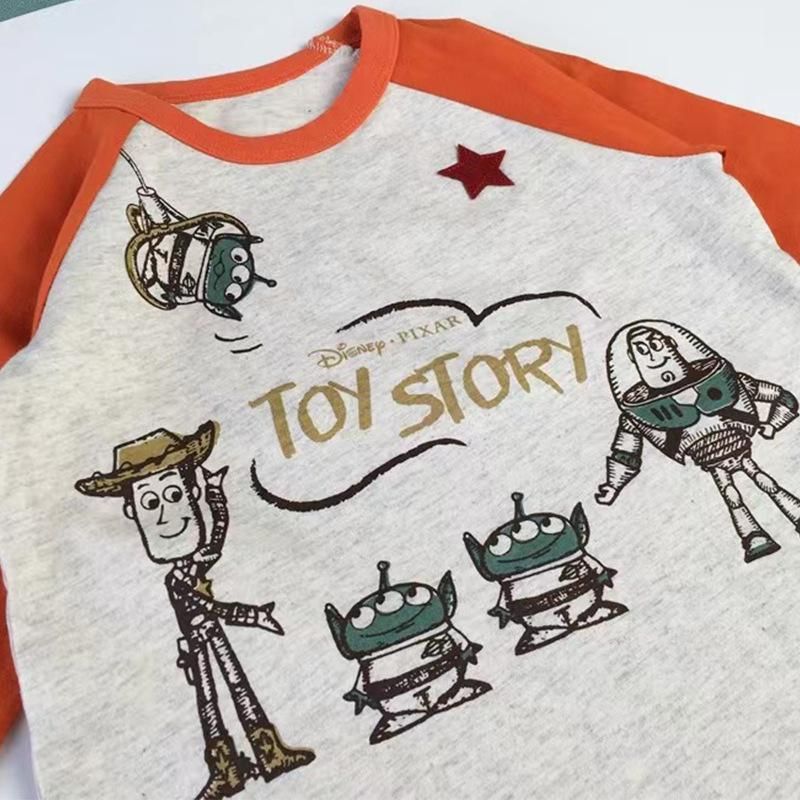 Boys And Girls Baby's Top Cotton Cropped Sleeves T-Shirt Cartoon Thousand Fun Spring And A