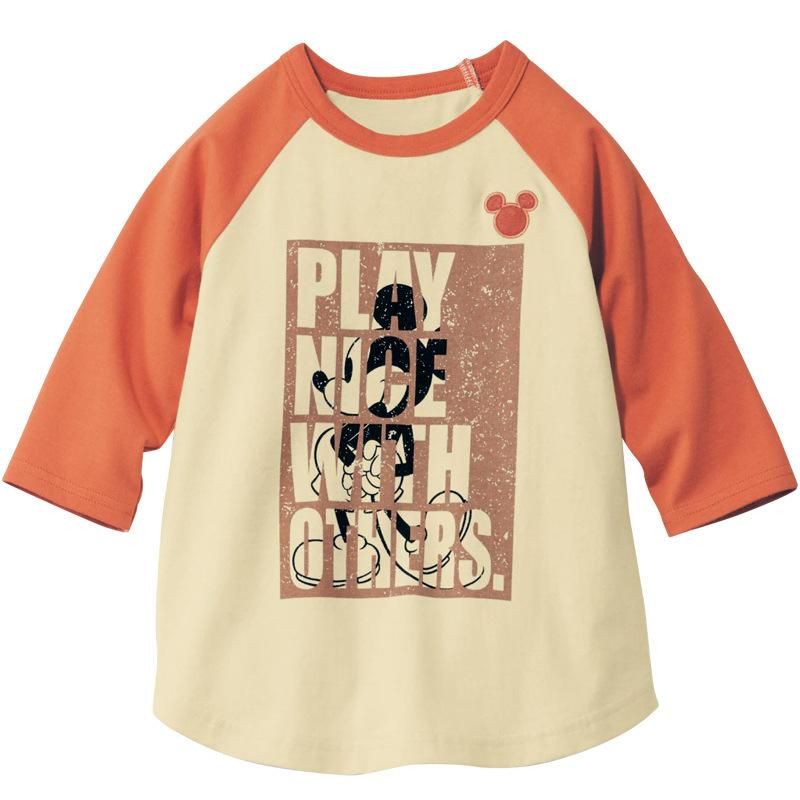 Boys And Girls Baby's Top Cotton Cropped Sleeves T-Shirt Cartoon Thousand Fun Spring And A