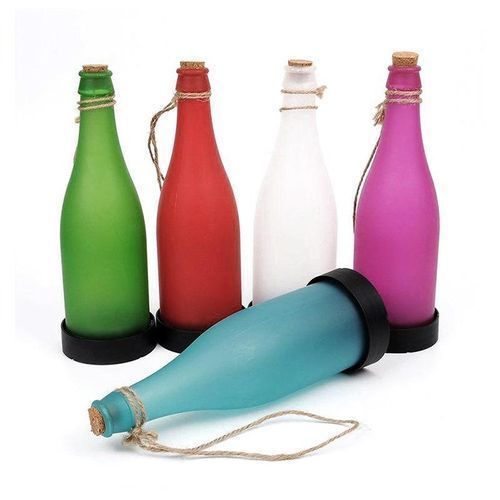 5pcs LED Solar Wine Bottle Lights Garden Light Hanging Lamp Rechargeable For Party Outdoor