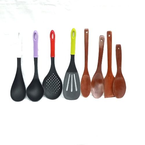 Wooden Spoons + Non-stick Spoon 8PCS