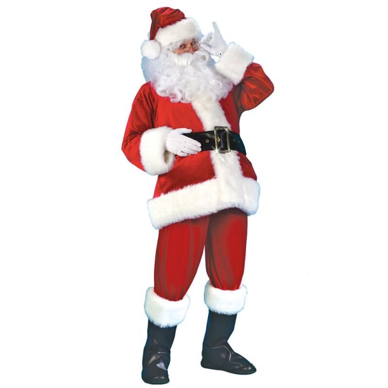 Christmas Adult Santa Claus Costume Cosplay Suit (Size M)