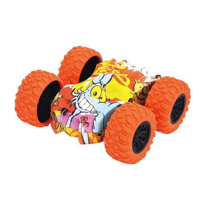 Inertia Four-Wheel-Drive Model  Ar Off-Road Vehi Le Double-sided Tru K Toy  Ar-orange