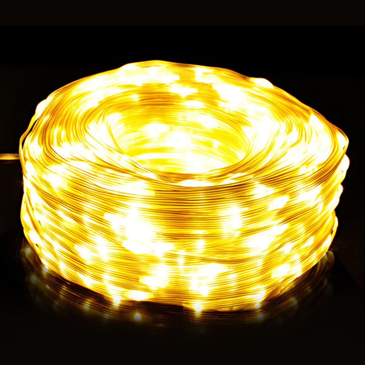 100 LED Rope Lights 33ft 8 Modes Warm Light Changing Waterproof Twinkle Fairy Tube Strip Light for Bedroom Home Kitchen Indoor Outdoor Deck Patio Camping Decor Lighting