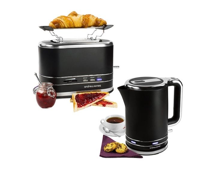 Lumiglo 1.7L Jug Kettle & 2 Slice Toaster With Warming Rack