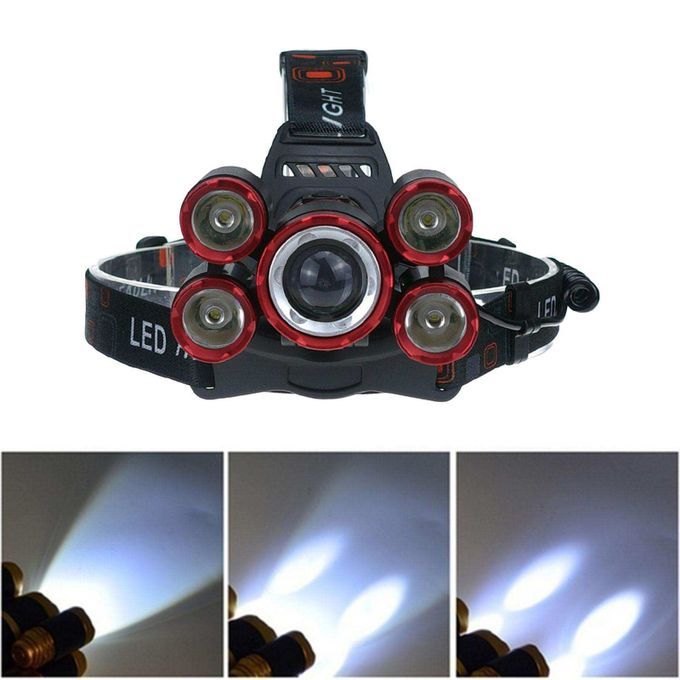 Bright T6 LED  Zoomable Headlight  Hunting Walking Head