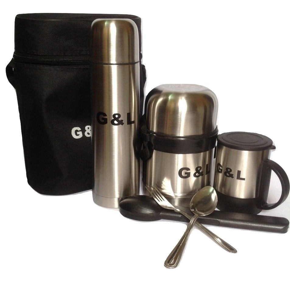 Stainless Steel 5 In 1 School Lunch Box Set
