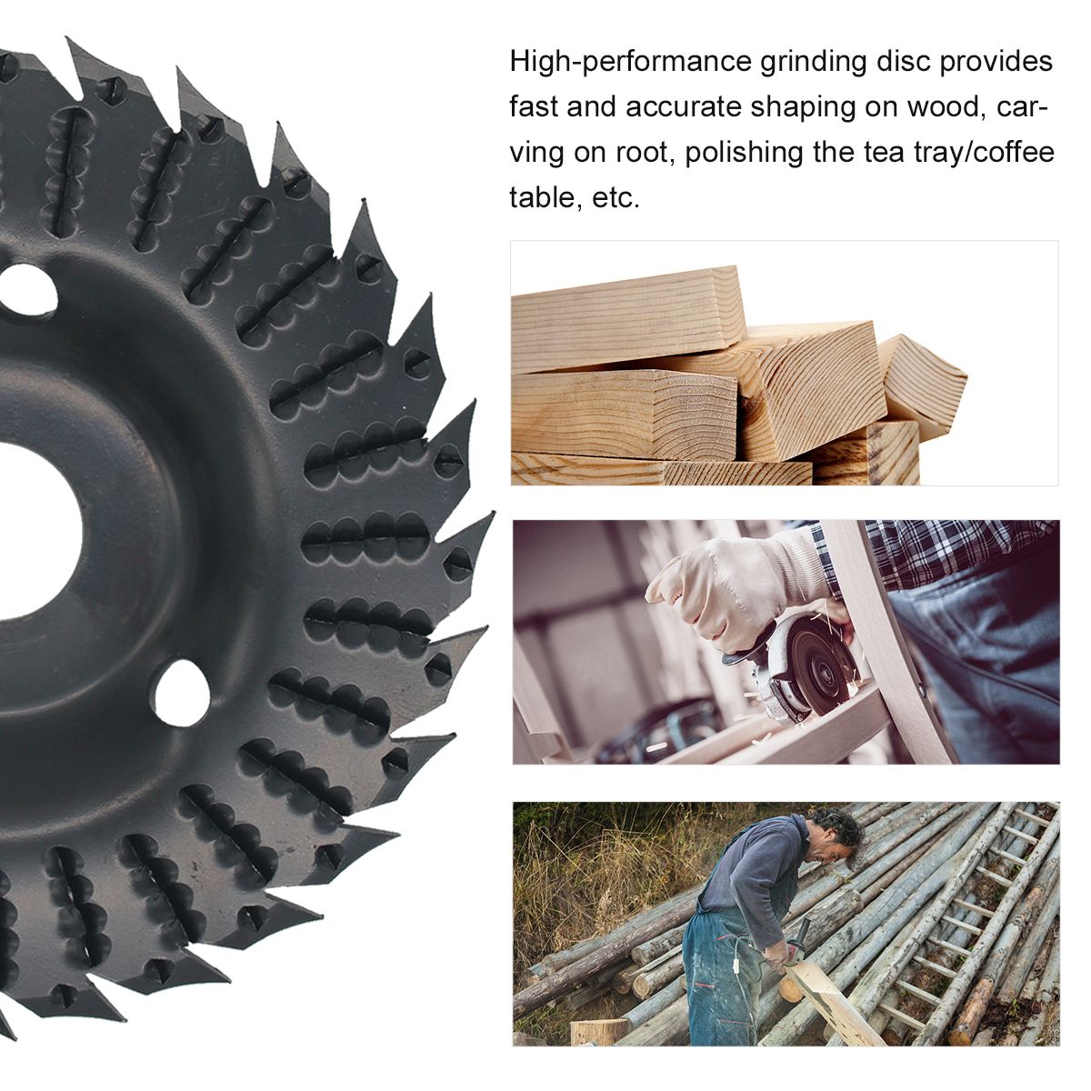 2pcs Angle Grinder Grinding Disc 28 Teeth Wood Grinding