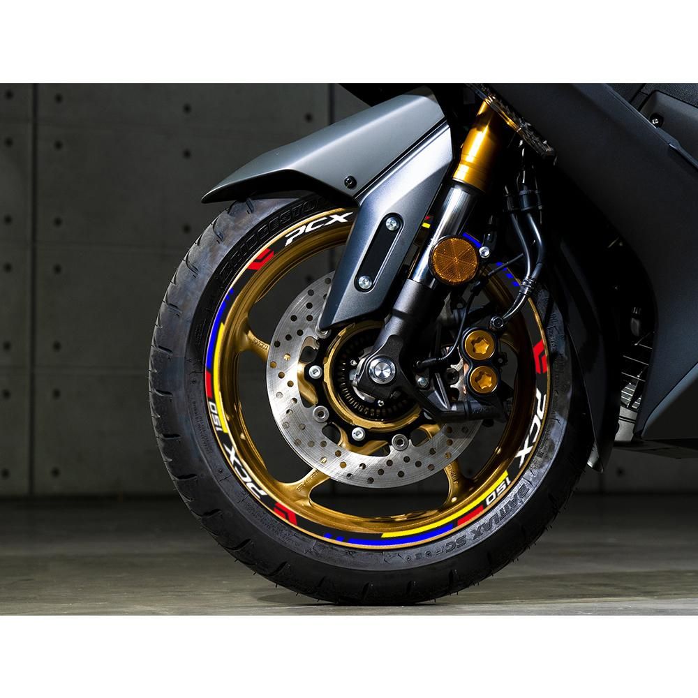 Reflective Motorcycle Accessories Wheel Sticker Inside of Hub Decals Rim Stripe Tape For Honda PCX150 pcx150