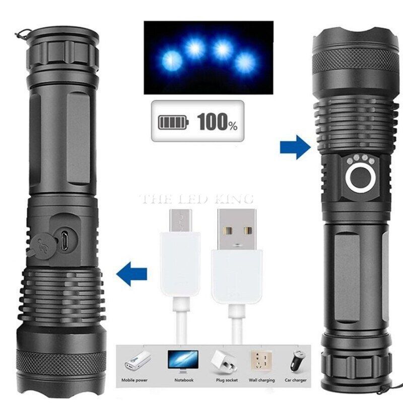 10000MAH XHP50 70 Powerful Flashlight 16-core Brightest