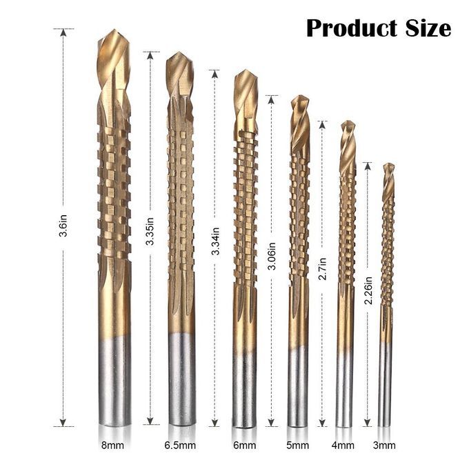 6Pcs Countersink Drill Bit Power Tools