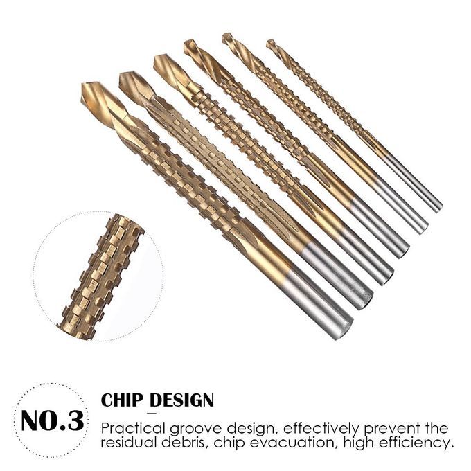6Pcs Countersink Drill Bit Power Tools