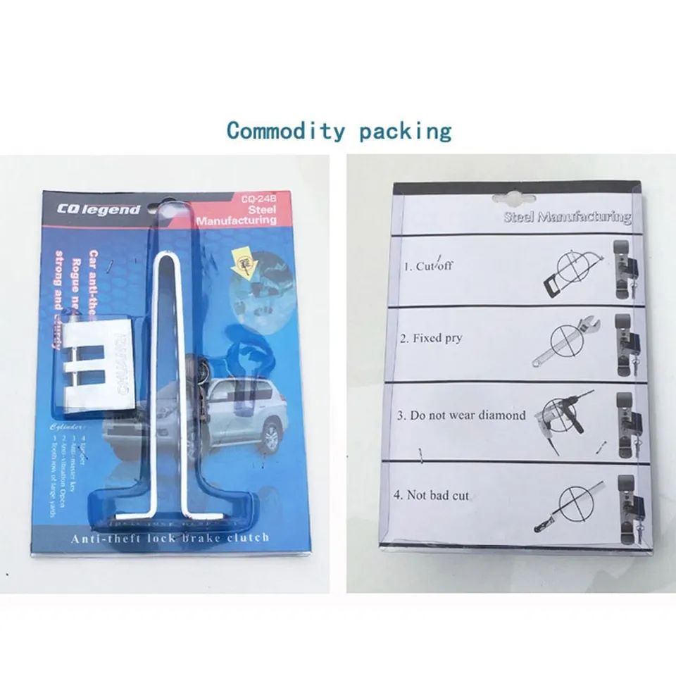 Anti Theft Car Brake Clutch Pedal Lock Alloy Steel Security For Cars, Truck Etc