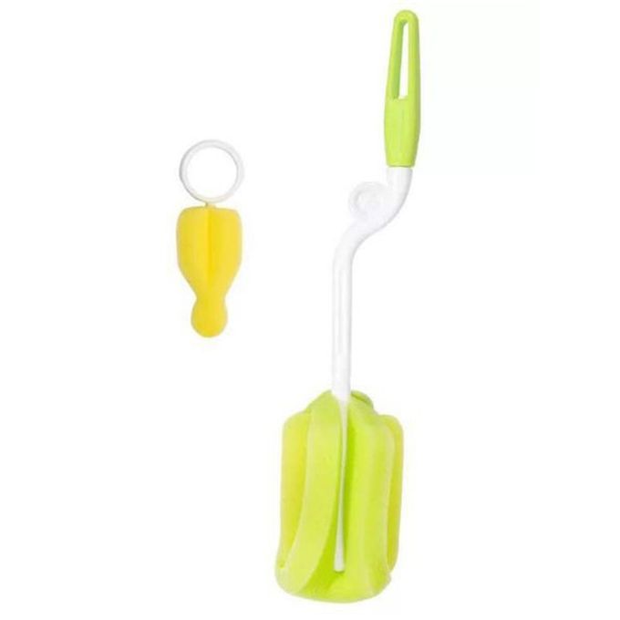 2p S Baby Bottle Brush Sponge Pa Ifier Brush 360 Degree  Leaning Brush-green