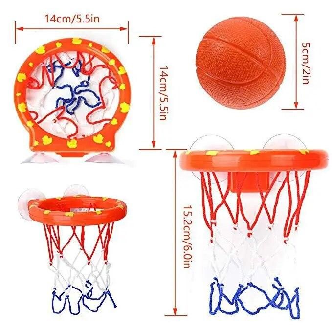 Baby Bath Toy Toddler Boy Water Toys Bathroom Bathtub Shooting Basketball Hoop with 3 Balls Kids Outdoor Play Set Cute Whale