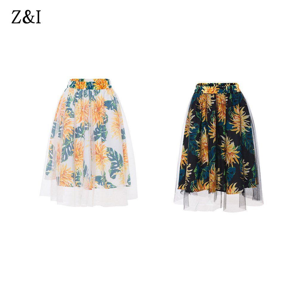 18320 Short Half-length Skirt With High Waist A-shaped Mesh Yarn Waist