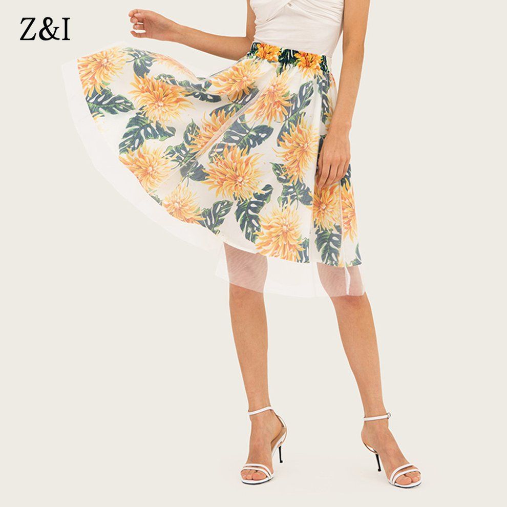 18320 Short Half-length Skirt With High Waist A-shaped Mesh Yarn Waist