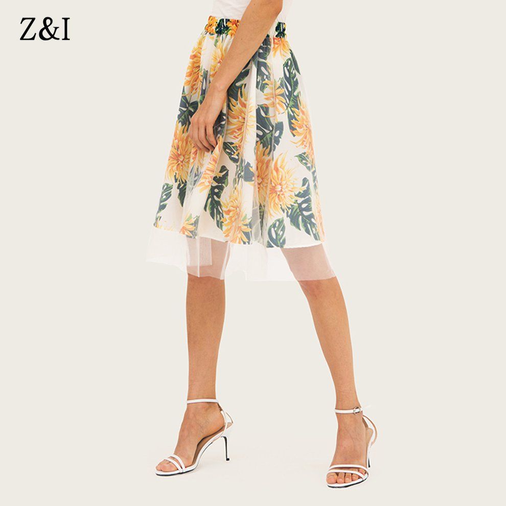 18320 Short Half-length Skirt With High Waist A-shaped Mesh Yarn Waist