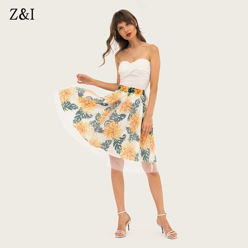 18320 Short Half-length Skirt With High Waist A-shaped Mesh Yarn Waist