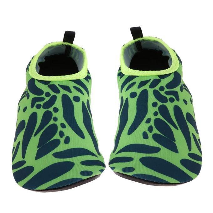 Sports Unisex Barefoot Water Skin Shoes  Socks Beach Green XXS 30-31