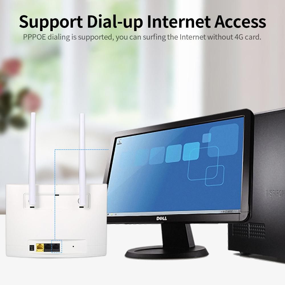 4G LTE Wireless Router 150Mbps High Power CPE Router with SIM Card Slot Strong Signal EU Version