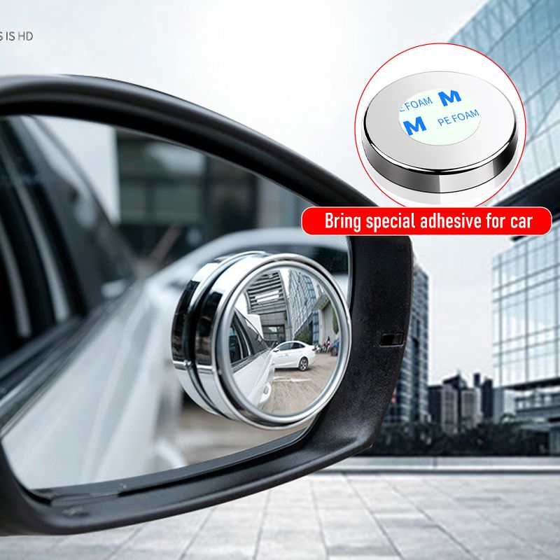 (black 2pcs)2PCS 360 Degree HD Blind Spot Mirror For Car