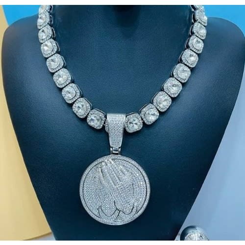 Fashion Front Tennis Chain With Pendant