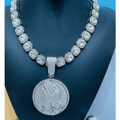 Fashion Front Tennis Chain With Pendant