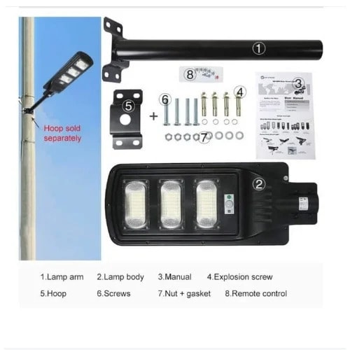 650waths Solar Street Light With Freepole