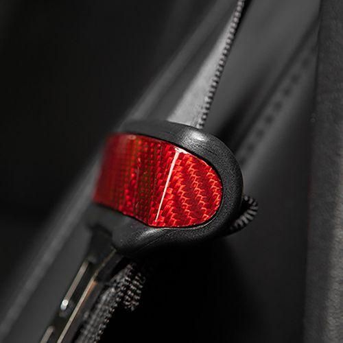 2Pcs Real Carbon Fiber Car Seat Safety Belt Buckle