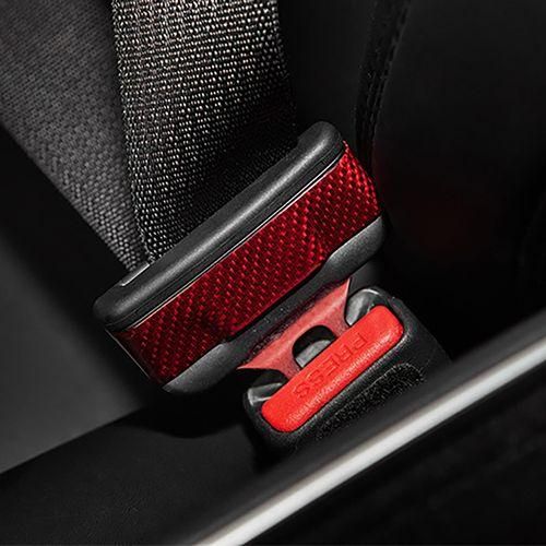 2Pcs Real Carbon Fiber Car Seat Safety Belt Buckle