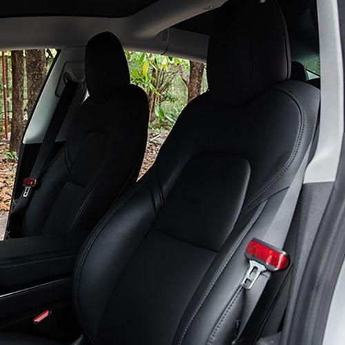2Pcs Real Carbon Fiber Car Seat Safety Belt Buckle