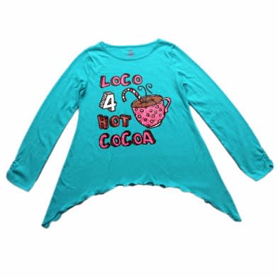 Cocoa High Low Top - Turquoise Blue