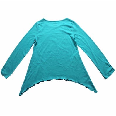 Cocoa High Low Top - Turquoise Blue
