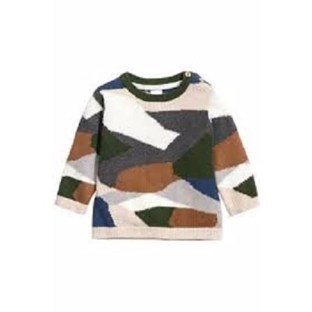 Knitted Cotton Jumper - Multicolor