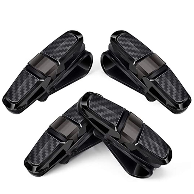 4 Packs Glasses Holders For Car Sun Visor,Double-Ends Clip