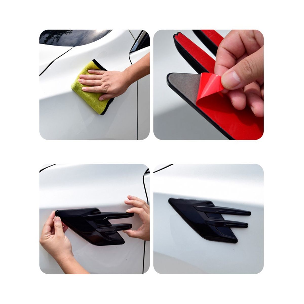 Car Side Air Intake Hood Vent Decoration Car Side Vent Hood Car Personality Modification Exterior Decoration Universal,B