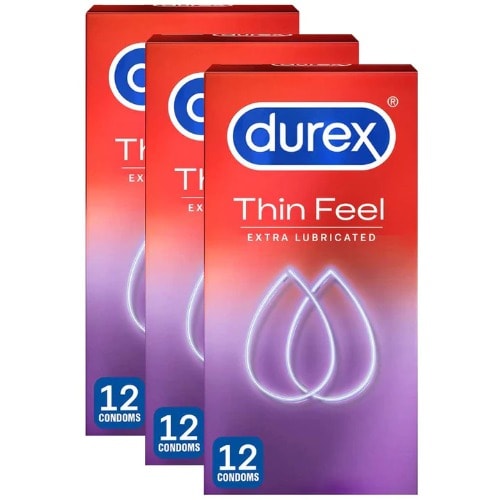 Durex Thin Feel Extra Lubricated Condoms- 12pcs by 3packs