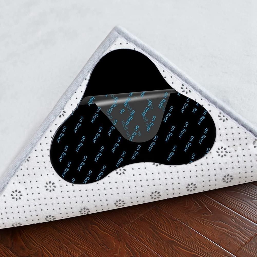 10PCS Rug Tape, Washable Prevent Curling Rug Stickers