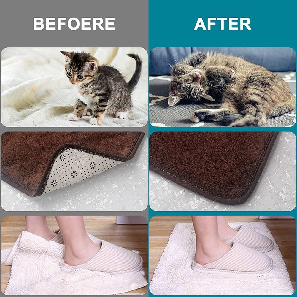 10PCS Rug Tape, Washable Prevent Curling Rug Stickers