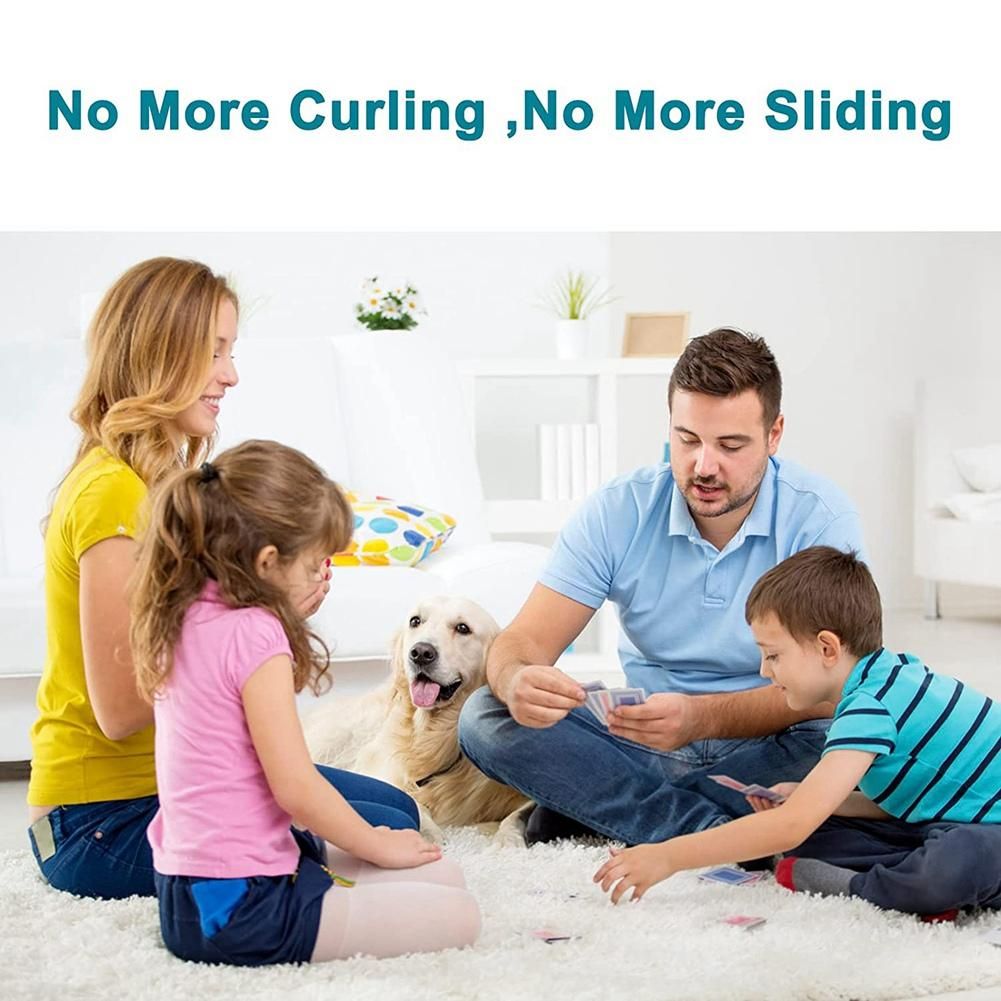 10PCS Rug Tape, Washable Prevent Curling Rug Stickers