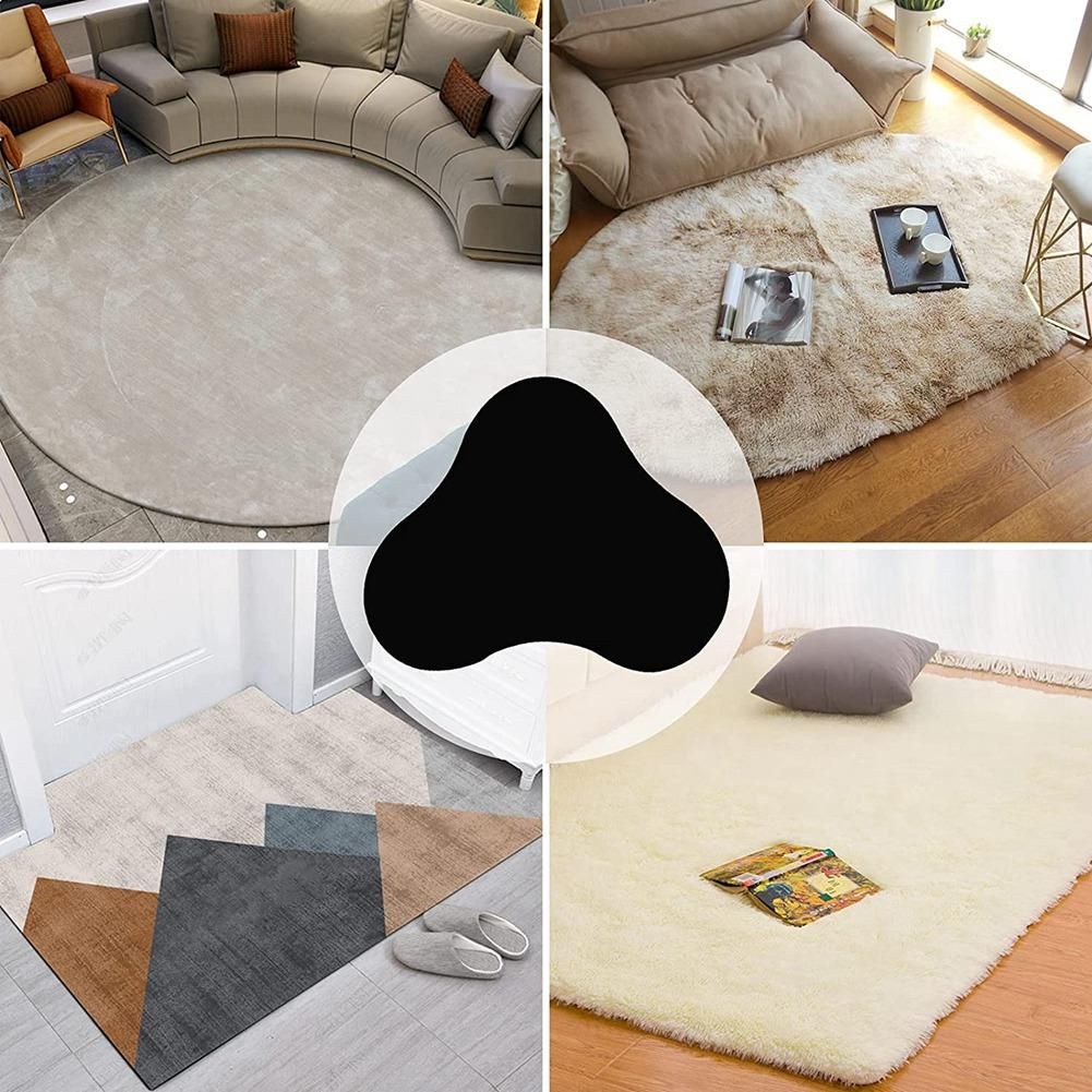 10PCS Rug Tape, Washable Prevent Curling Rug Stickers