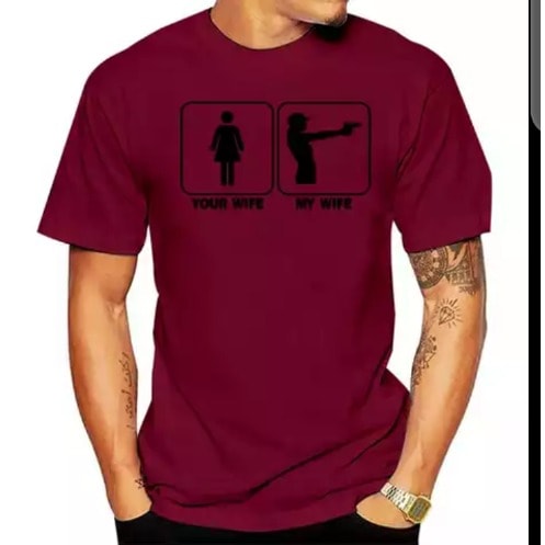 Set Of 3 Design T-shirts - Wine, White & Black