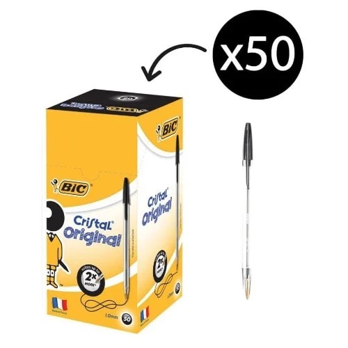 Bic Biro Black - 50pcs