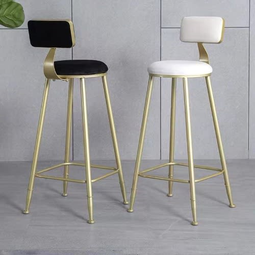 Bar Stool- Set Of 2 - Black And White
