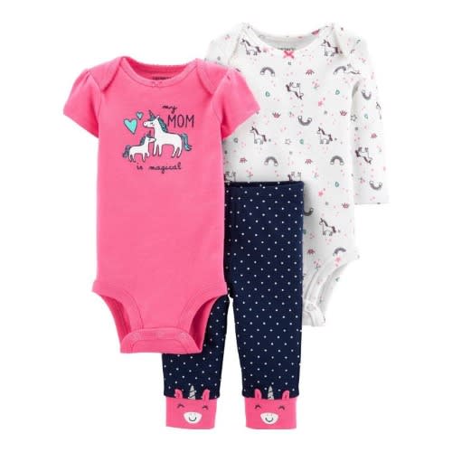 Baby Girl Magical Mom Bodysuits And Matching Pant 3 Set