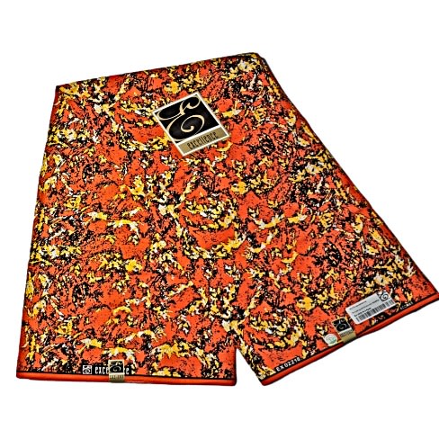 Excellence Ankara Patterned Print - Burnt Orange